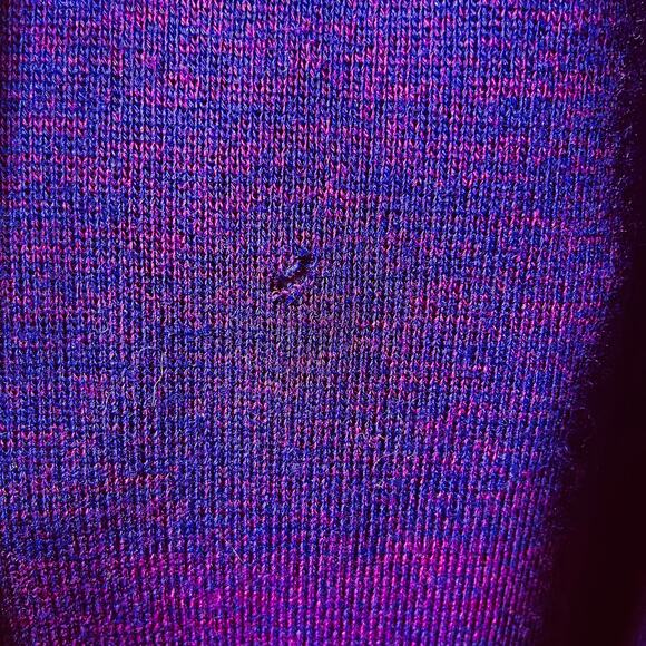 VTG Andrea Jovine Sweater Purple Hombre Maxi Wool Duster Vest Pockets Open M - Picture 6 of 10